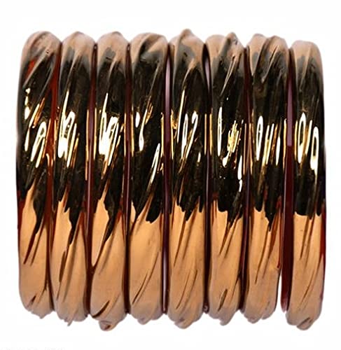 sr pihu Bangles Twisted Pattern Glass Bangles For Woman & Girls (Pack of 8 kape glass Bangles) (gold, 2-4) (B09HTBCR1F) Amazon Price History, Amazon Price Tracker