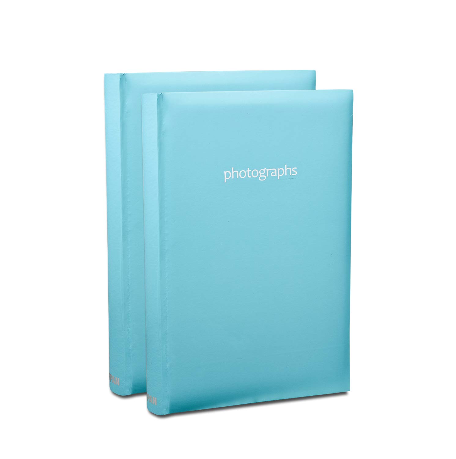 ARPAN Set of 2 Blue Memo Slip-In Photo Albums for 300 Photos 6x4 – Premium 300 Photo Album with Writing Space, CD/DVD Pocket & Index – First Day Cover Style – Perfect Photo Album 300 Photos 6x4