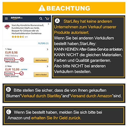 StarLifey Peonia Fiori di Seta Artificiale Bouquet...