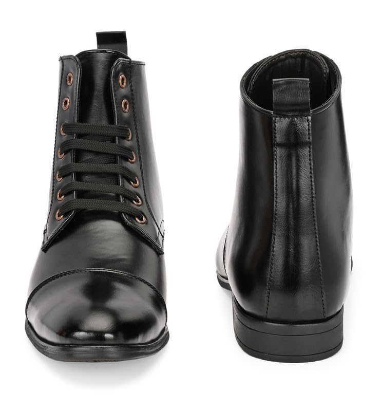 Image of Server Men's Chelsea Ankle Boots | Casual Boots for Men | Ankle Height Boots| All Day wear | Comfortable Formal Office & Business Wear Shoes | Lace up Boots | Derby Boots