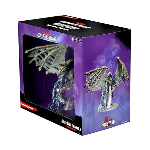 WizKids DandD Icons of the Realms Miniatures: Boneyard - Blue Dracolich Premium – Bild 5