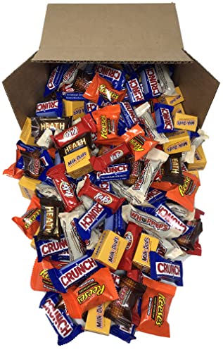 BULK CHOCOLATE CANDY MIX, 5 LB BOX of Individually Wrapped Snack Dimension Bars, Equipment Kat, Reese’s Miniature Peanut Butter Cups, Heath Bars, Whoppers, Milk Duds, Rolos and Crunch Bars
