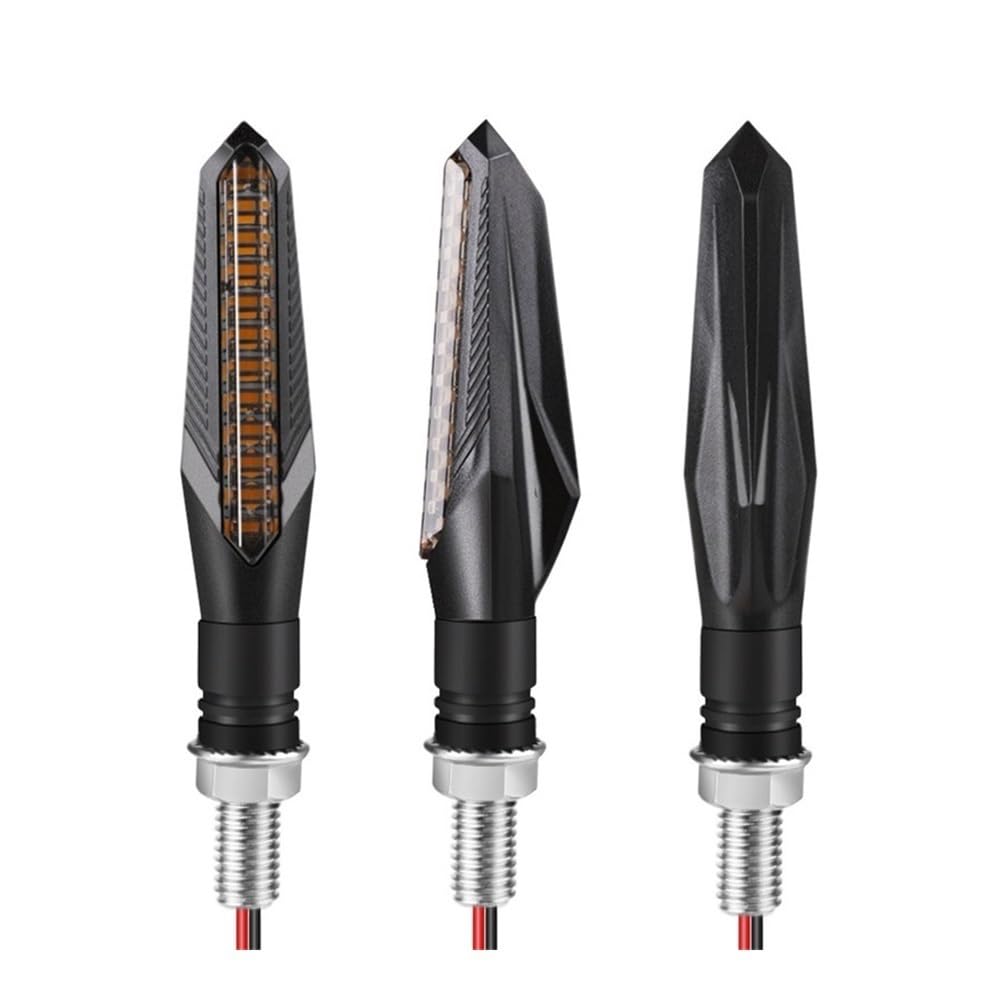 Intermitentes delanteros de motocicleta 2 para Uds 12 giros de motocicleta para luces de señal intermitentes flexibles intermitentes para motocicleta luces traseras de para Moto para lámpara de señal