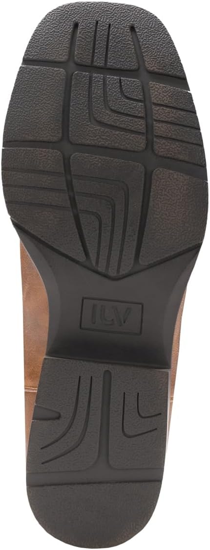 IUV カウボーイブーツ メンズ ワイドウエスタンブーツ トラディショナル アメリカ国旗 レトロ スクエアトゥ カントリーワークブー