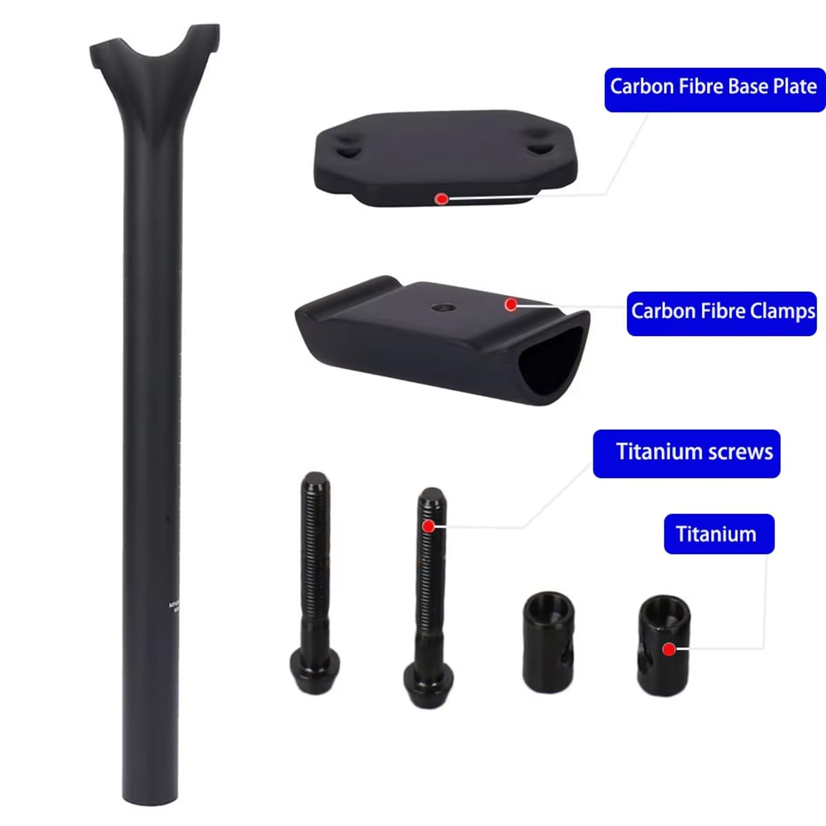 Amazon | 自転車シートポスト 27.2mm 350mm オフセット 0mm カーボン