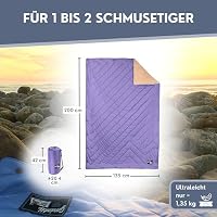 BERGTIGER® GMIATLI - 3in1 Outdoor Decke warm & gemütlich I Camping Decke wasserabweisend + Teflon EcoElite I Reisedecke Ultraleicht I Indoor & Outdoor Decke, Poncho & Schlafsack I Ripstop & Sherpa – Ansicht 4