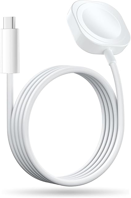 fuvoki Apple Watch USB C, bezprzewodowa ładowarka do Apple Watch Series 8 7 SE 6 5 4 3 2 Uitra, WC02-C-W
