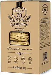 Macarrão Talherine Origem 78-500 g - Com Farinha Italiana Importada - Feito com Farinha Italiana Moldada e Secada Lentamente - Pasta italiana artesanal FARFALLE.