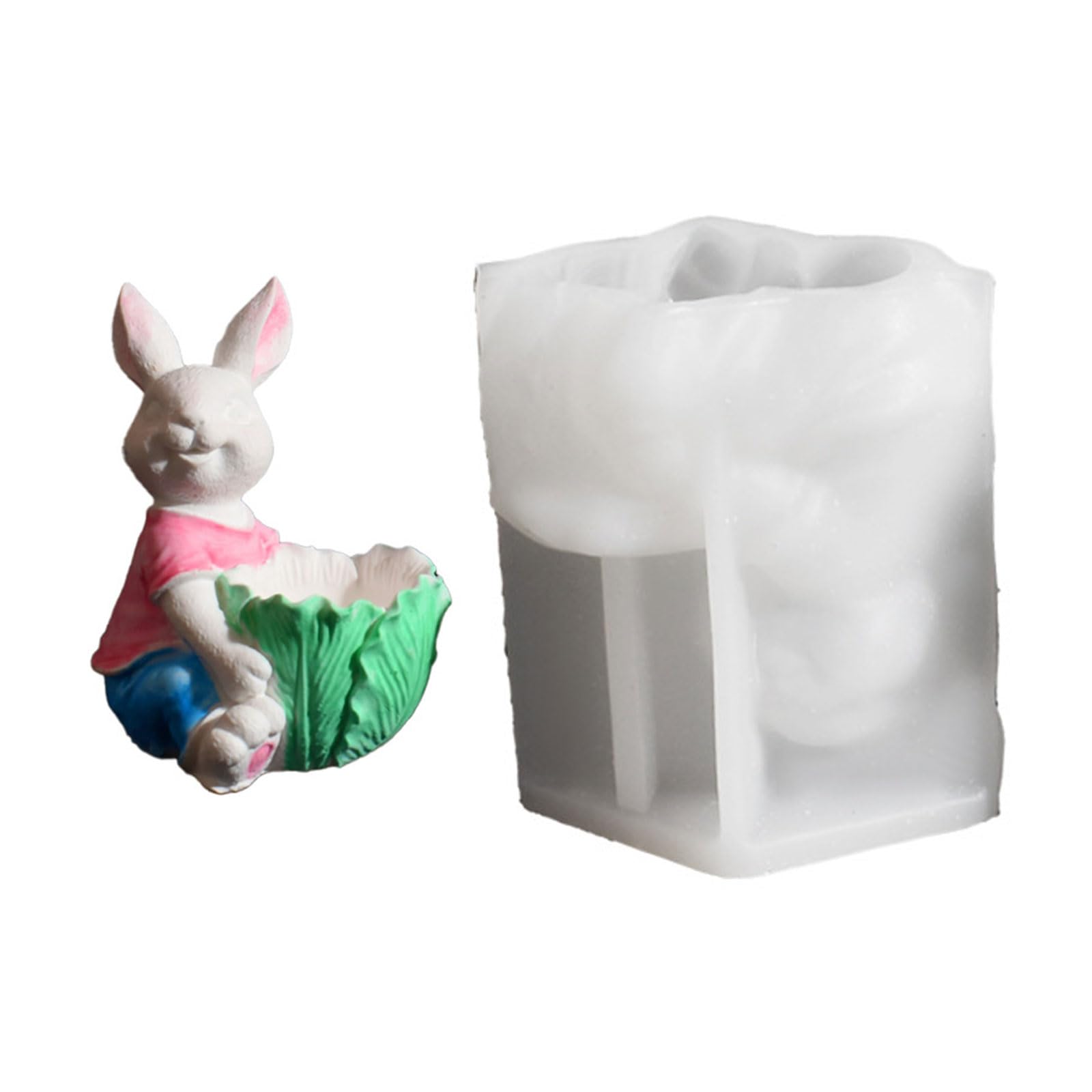 Hsioluted Rabbits Shape Silicone for Easters Craft Casting and Decorative Figurines Home Decoration Easters Rabbits