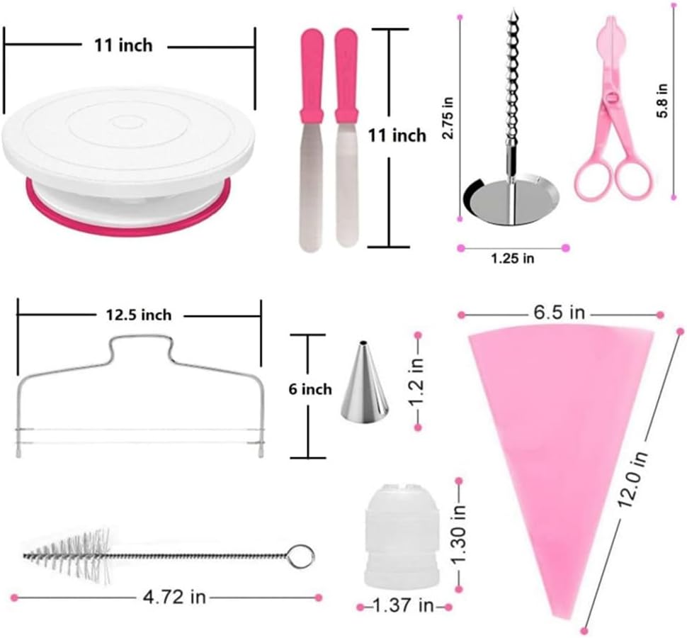 70 Piece Cake Tool Baking Set Flower Mouth Turntable