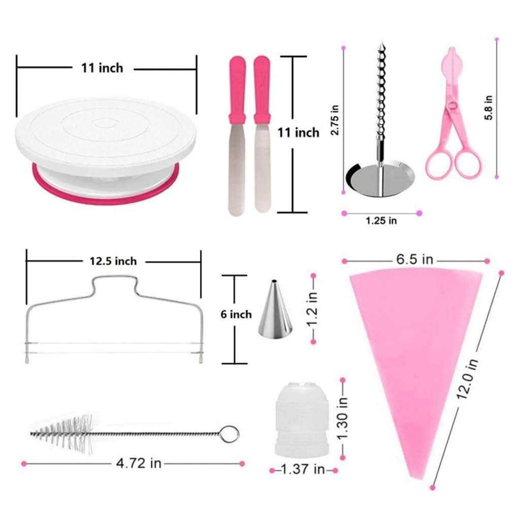 Set di Utensili for Torte da 70 Pezzi. Strumento for cuocere Torte con Bocca di Fiori