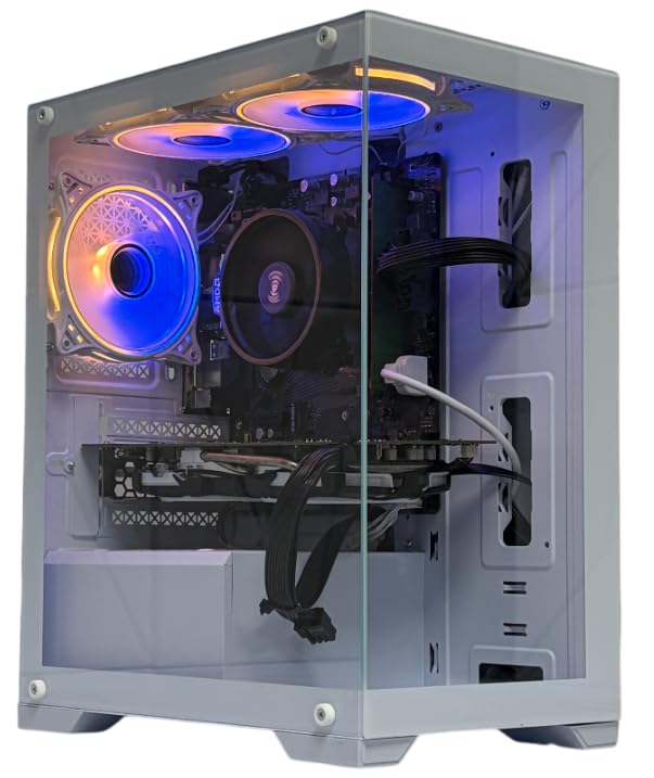 Blizzard Mini Gaming PC Desktop : AMD Ryzen 5 5500GT, GTX 1660 Super 6GB, 16GB RAM DDR4, 512GB SSD NVMe, 500W PSU 80+ Bronze, ARGB, Wi-Fi, Windows 11 Pro, White Case