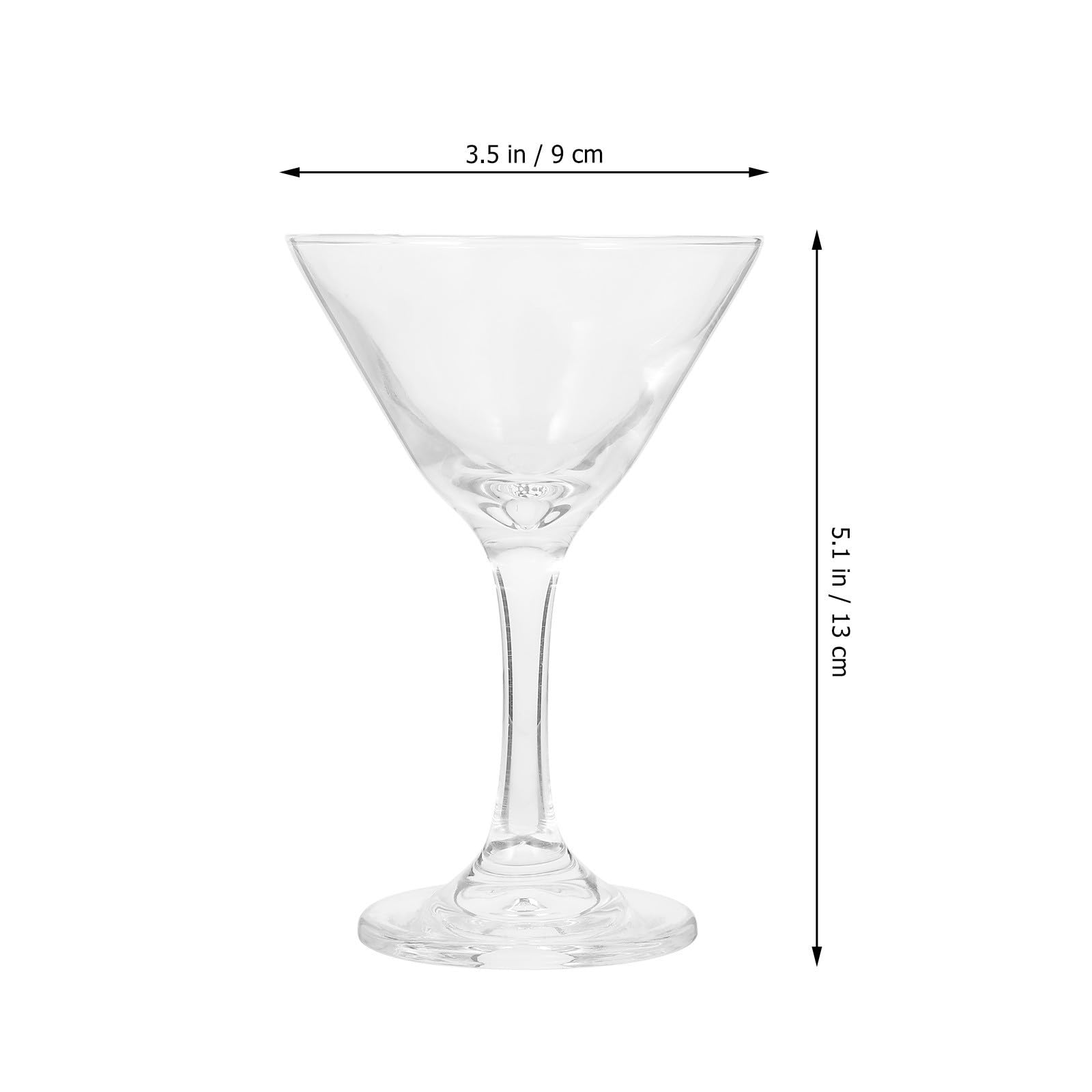Sosoport 6 Pièces Verre à Cocktail Martini en Élégant et Décoratif 120ml