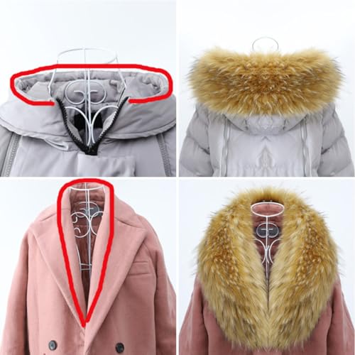 Faux Fur Trim for Hood Replacement, Detachable Faux Fur Collar Wrap Neck Warmer Collar Scarf for Cold Winter3