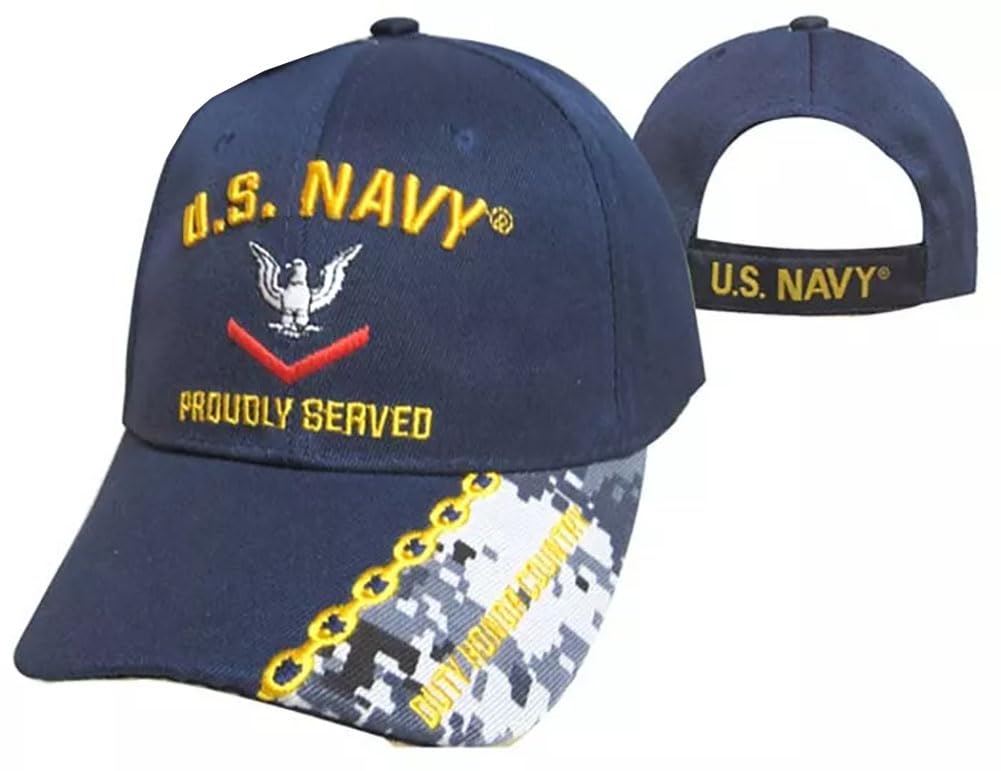 Blue US Navy PO3 Petty Officer 3rd Third Class Hat Ball Cap Veteran Military (Officially Licensed by The US Navy)