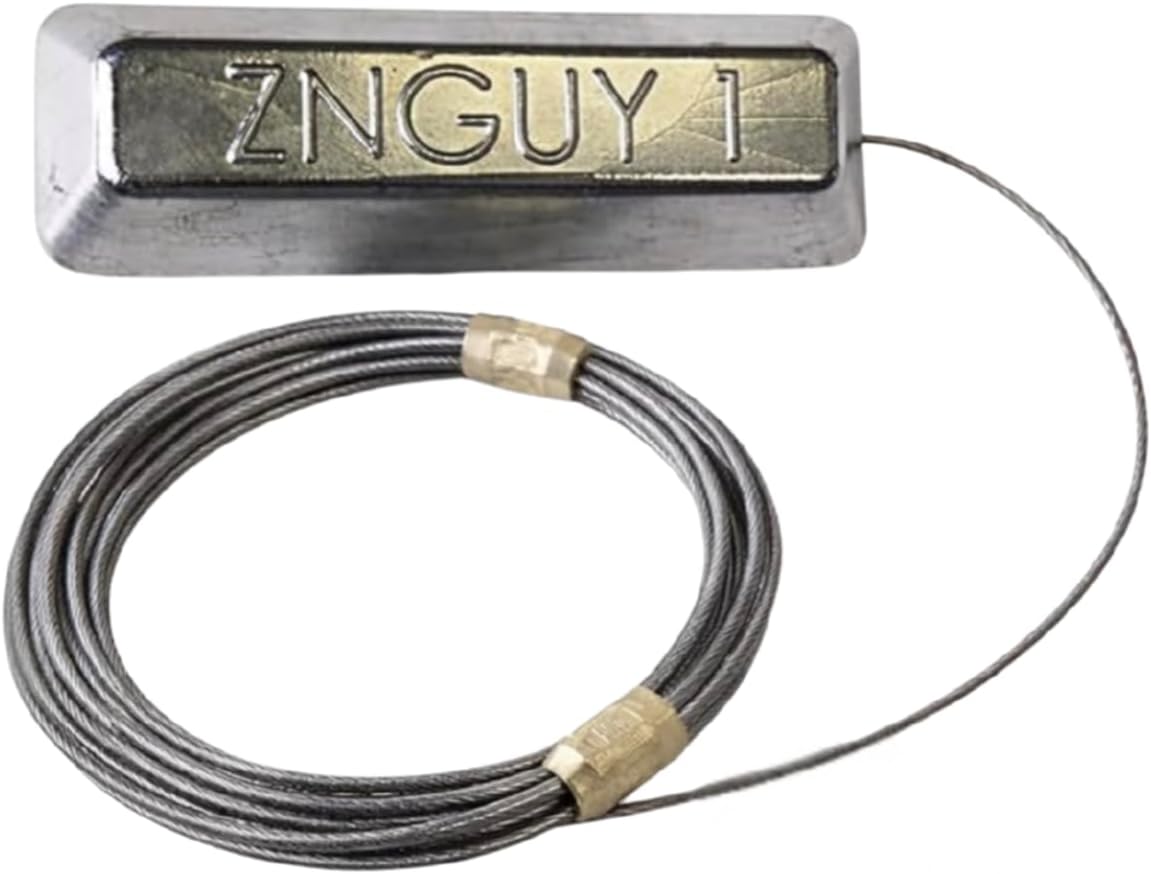 ZNGUY 1 - Zinc Anode with 10ft. Stainless Steel Cable for Boat Lifts