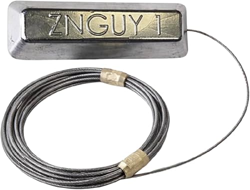 ZNGUY 1 ánodo de zinc con cable de acero inoxidable de 10 pies para ascensores de barcos
