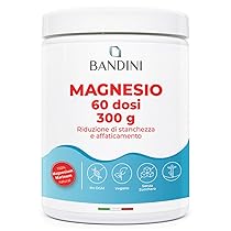 Bandini® MAGNESIO COMPLETO IN POLVERE 430mg – Puro 60 Dosi, Magnesium Carbonato, Citrato, Integratore Benessere Intestinale Per Stitichezza, Ansia, Mal di Testa, Stanchezza, Stress, Memoria (300g)