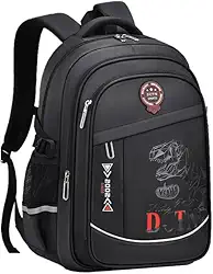 Mochila Escolar Masculina LukeSports Grande Reforçada Dino – 45cm – Impermeável e Organizada