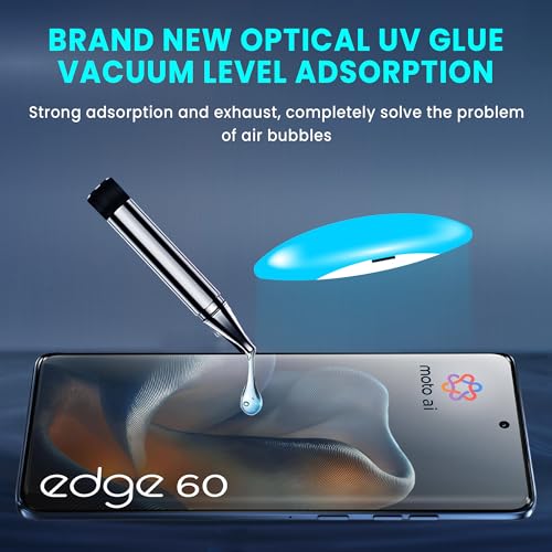 Image of FIRST MART Military-Grade UV Tempered Glass For Motorola Edge 60 5G (6.67 Inch) With Easy Installation Kit | Edge-To-Edge Protector Coverage | Crystal Clear, Pack of 2