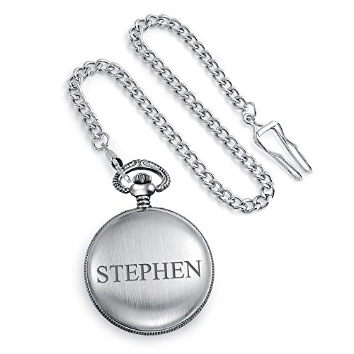 Personalize It Two Tone Vintage Style Outdoors Mens Caribou Elk Deer Hunter Reindeer Pocket Watch For Men Numeral White Skeleton Dial Matte Gold Silver Plated Finish With Long Pocket Chain #TOP5