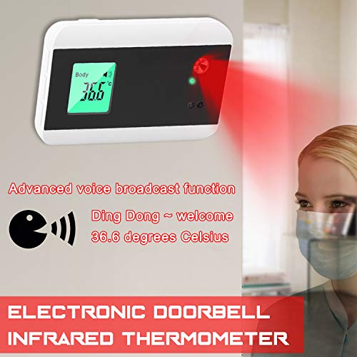 Gecheer FTW03 Termômetro infravermelho com campainha eletrônica doméstica com função de transmissão