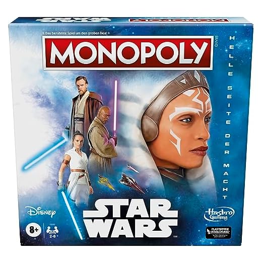 Monopoly: Star Wars Light Side Edition Brettspiel, Star Wars Jedi Spiel für 2–6 Spieler, Spiel für Kinder, Familienspiel, Deutsche Version