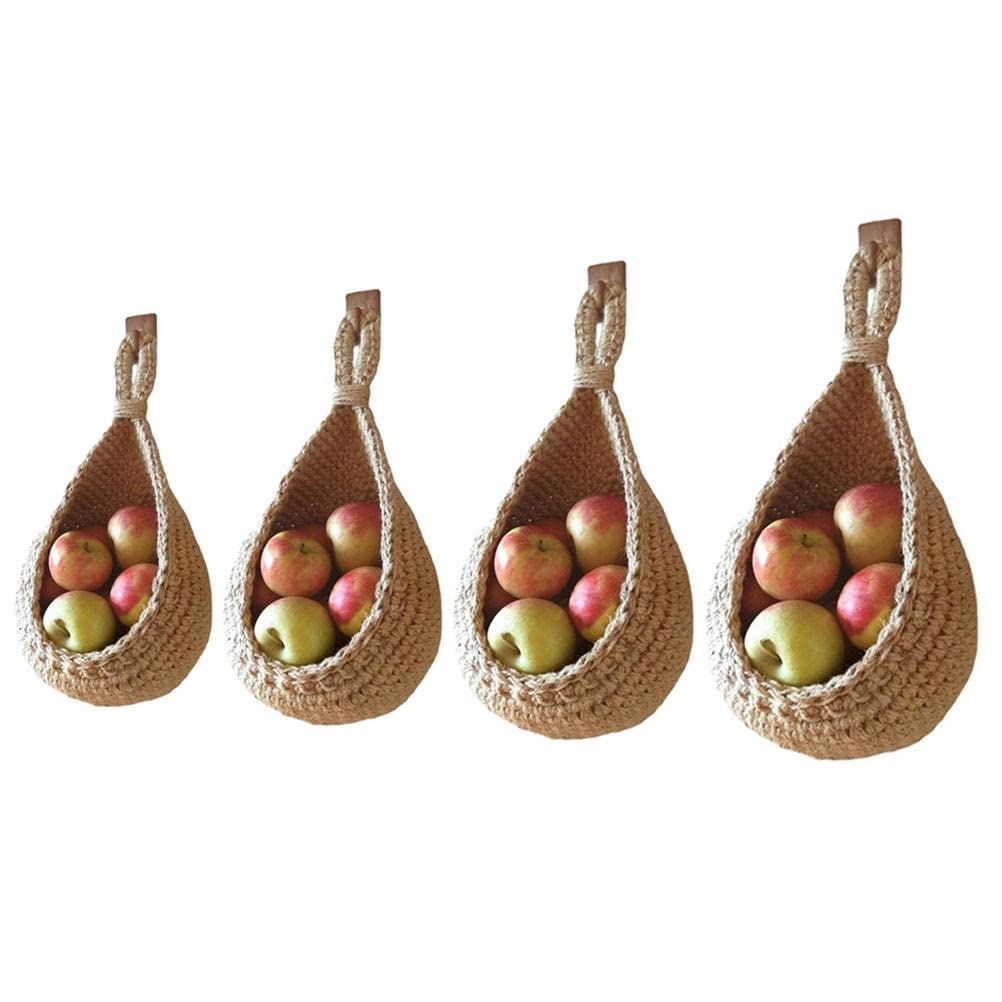 Wiszące ścienne Kosze z Owocami Warzywnymi, Kosz ścienny Boho do Przechowywania w Kuchni Produktów Warzywno-owocowych (#2)