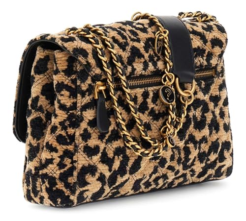 Sac bandoulière GUESS Giully II imprimé léopard marron clair à rabat - 2