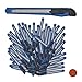 Produktbild Relaxdays, blau Cuttermesser 100er Set, sicheres Einrasten, 9mm Abbrechklingen, Messer für Kartons & Tapete, zum Basteln, Stahl, PP, Standard