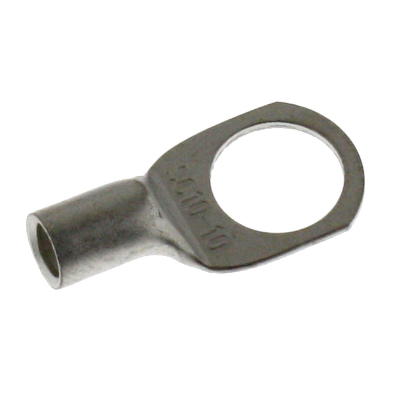 10x Tubular cable lug blank 10mm² Hole diameter M10 Ring lug Copper tinned, Hole diameter: M10