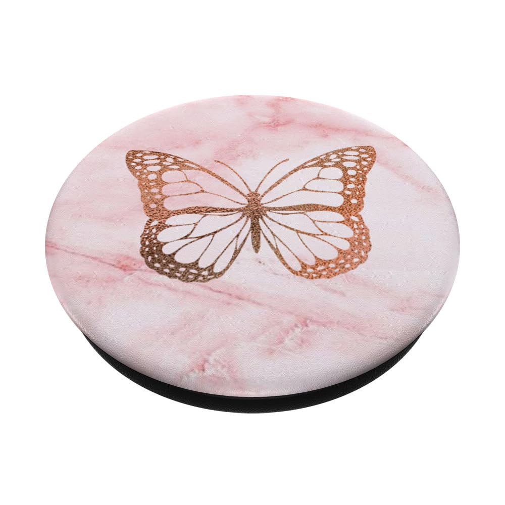 Oriental Leaf Pink Butterfly PopSocket PopGrip For MagSafe - Swappable ...
