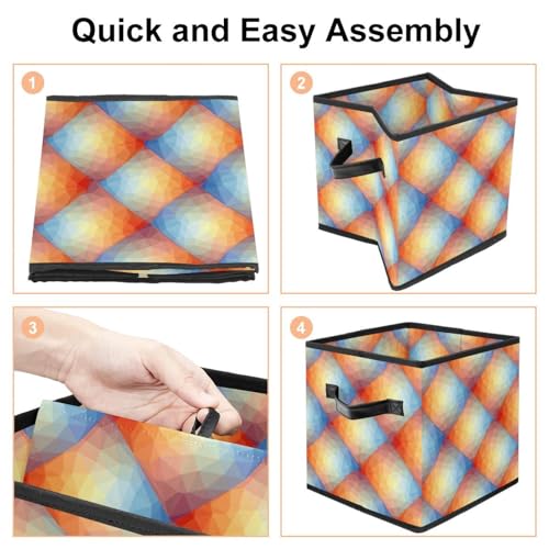 Boîte de rangement pliable à motif géométrique pour placard de chambre