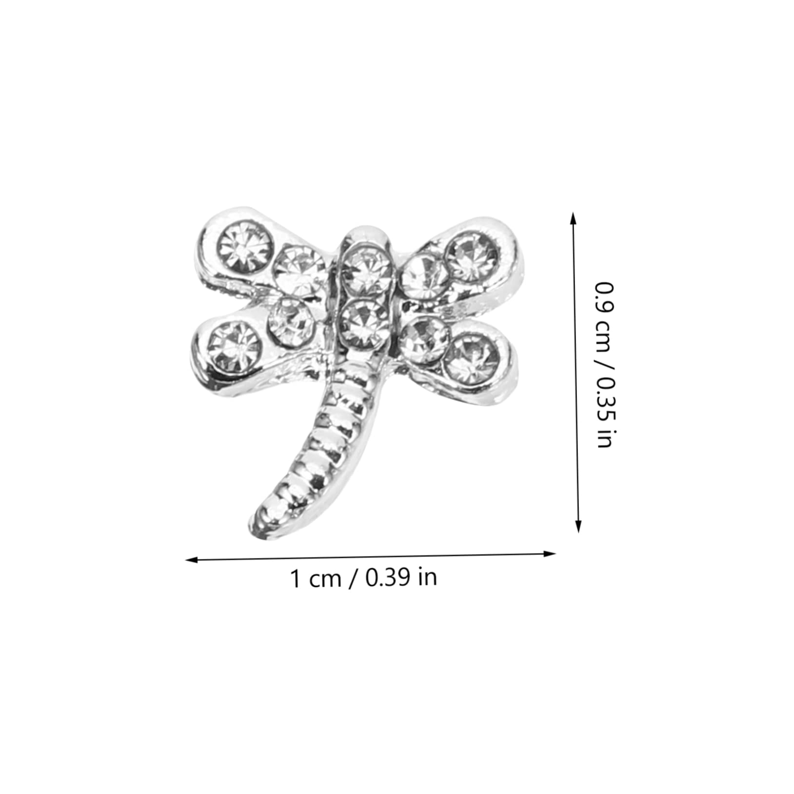 Healvian 100pezzi Charms Per Unghie Forma Di Libellula Decorazioni Per Nail Art Con Strass Per Manicure Accessori Creativi Per Donne