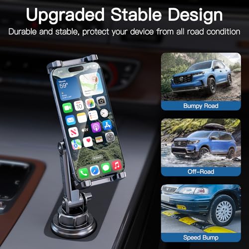 Giftorld Cup Holder Phone Tablet Mount for Car,Truck,360° Rotatable Stand Holder and Adjustable Arm, Compatible with 4-10 inches iPad Samsung Tab iPhone Cellphones Kindle Fire HD - Image 2