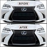 SlickMod Chrome Delete Blackout Vinyl Overlay for 2016-2020 Lexus GS 300 350 450h Front Bumper Grill...