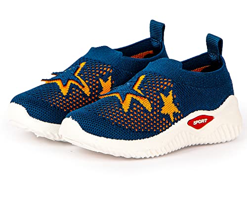 Image of Casual Shoes for 2 Years to 4 Years Kids Boys & Girls Star Non Woven Design Slip-On Light Weight Sneakers for Toddler