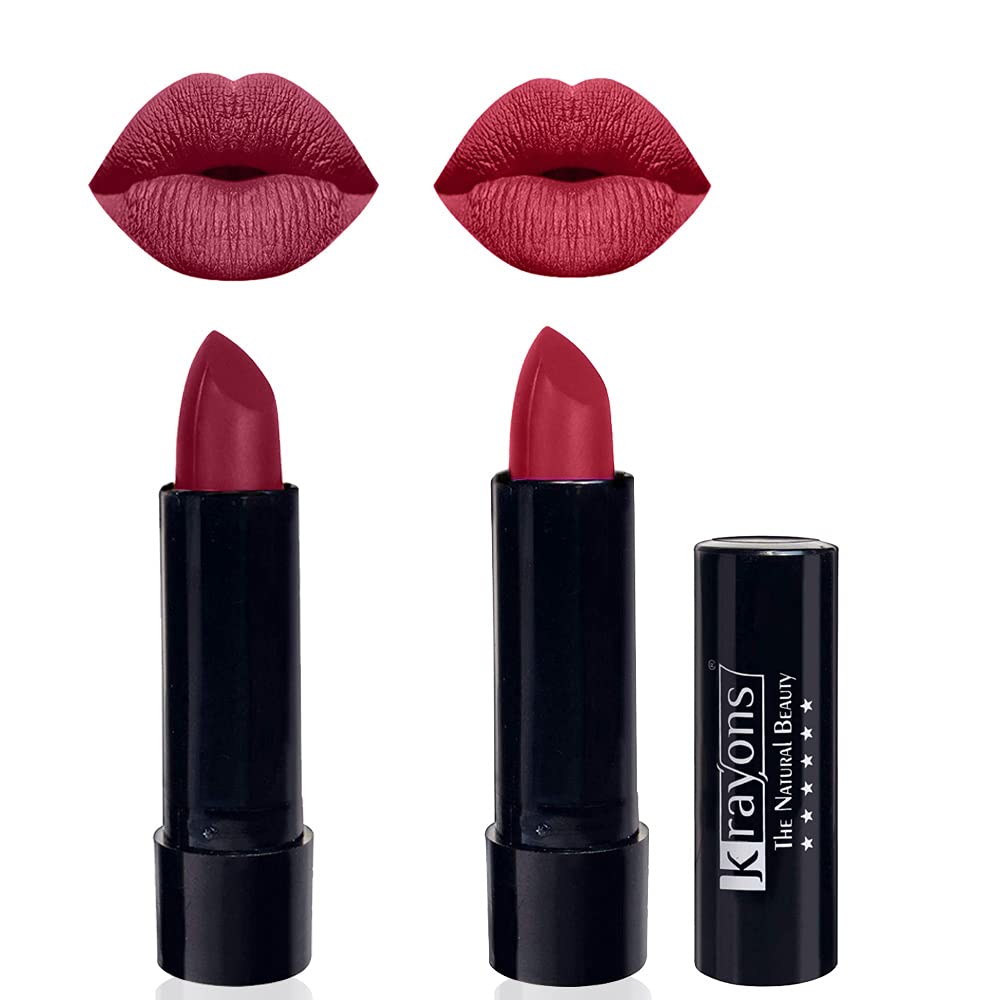 Krayons Cute Pop Moisturizing Matte Lipstick, Waterproof, Highly pigmented, Shocking Pink, Orange Tango (Pack of 2) (B0933DT2G8) Amazon Price History, Amazon Price Tracker