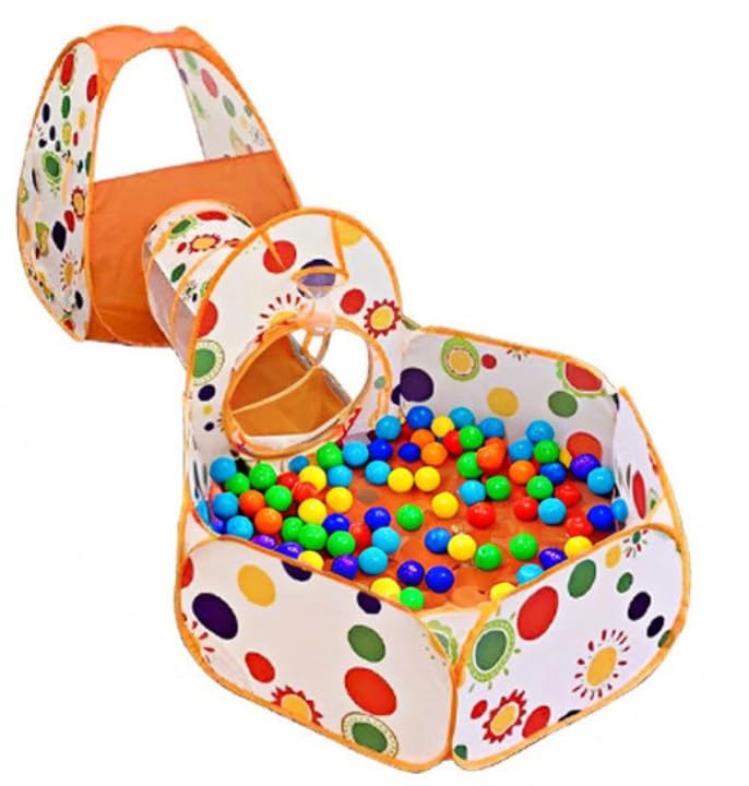 Tente Piscine à Balles Pliable – 120x102x74 Cm, Panier Basket, Motifs Karts, Rose, Dès 1 An