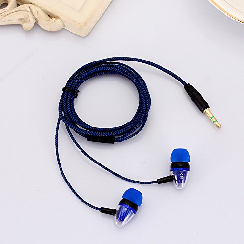 Amaping Universal 3.5mm in-Ear Stereo Earbuds Earphone Capsule Shape Clear Shell Protcetive Headphone Set for Cell Phone MP3 MP4 Player (Blue)