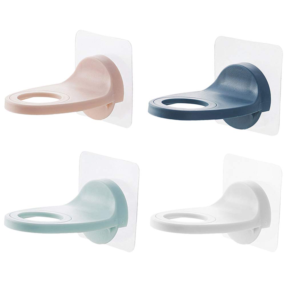 Cabilock 4pcs Wall-mounted Plastic Storage Holder for Bathroom No Damage Humidity Resistant Shower Gel Organizer in Dark Easy to Install -bearing Shelves for Bath Products