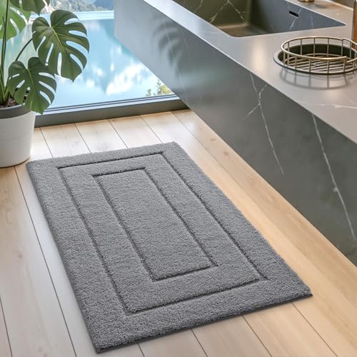 DEXI Badezimmerteppich, extra weich, saugfähig, Premium-Badteppich, rutschfeste, Bequeme Badematte, Teppich für Badewanne, Dusche… – Ansicht 4