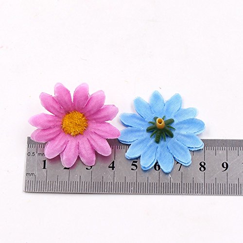 Artificial Flowers Fake Flowers Heads Bulk Small Silk Sunflower Handmake Head Wedding Decoration Diy Wreath Gift Scrapbooking Craft Party Festival Home Decor Fake Flowers 100Pcs (Colorful) #TOP1