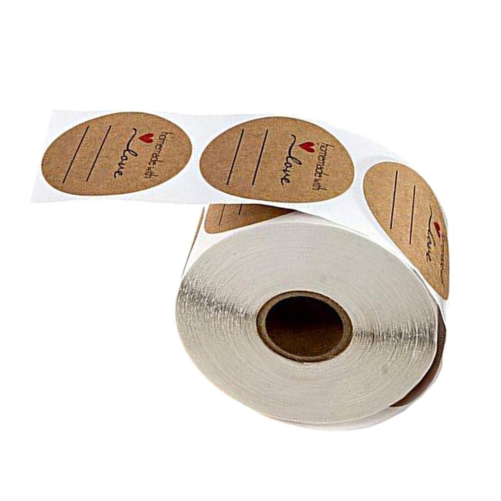 TRENDIVIBE 1000x Decorative Homemade with Love Paper Sticker Roll Tags Gift Packaging-image-40