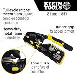 Klein Tools Pass-Thru modułowa zaciskarka do drutu, wszystkie w jednym, cięcia, paski, zaciski, szybkie i niezawodne VDV226-110, żółty/czarny, 1 sztuka