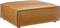 Modway Restore Tan Vegan Leather Sectional Sofa Ottoman - Modular Comfort for Modern Lounges
