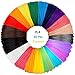 20 Colores 3D Filamento Recargas para Impresoras 3D, Filamento impreso en 3D PLA 1.75 mm, Pluma 3D Filamento PLA, 5 Metros Cada Color, Bueno para Niños y Niñas para Crear Su Imaginación