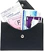 Charmoni - Porte Papiers Voiture - Forme Enveloppe - Pochette Permis De Conduire Carte Grise Assurance Carte d'identité - Cuir - 15x11cm - Femme Homme (Cuir, Rouge) #2