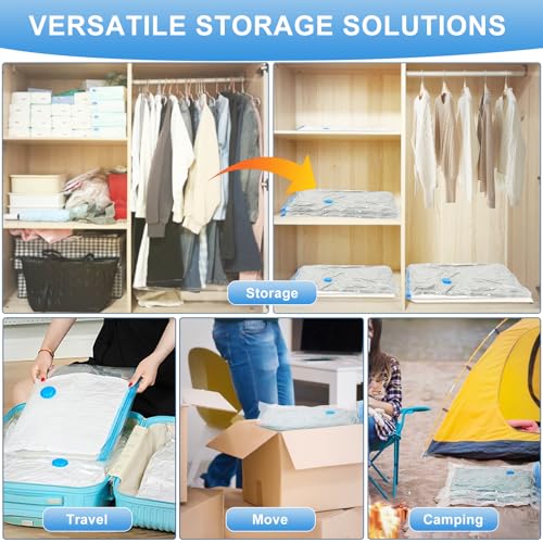 Vakuumbeutel für Kleidung mit Elektrischer Pumpe, 16 Stück (4 Jumbo,4 Groß,4 Mittel,4 Klein), Platzsparend Vakuumbeutel für Bettdecken Geeignet für Reisen, Bettwäsche, Umzug, Tägliche Aufbewahrung