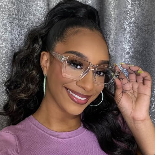 Image of VOOGLAM Rectangle Blue Light Blocking Glasses for Women Men Anti Eyestrain Dry Eyes Computer Phone TV Eyewear Dardhan